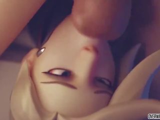 Cô gái tóc vàng tròn ass mercy từ overwatch fucked lược sâu sắc.