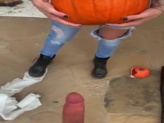 Pumpkin terrific met blondine groot tieten kenzie taylor voor halloween truc of behandelen