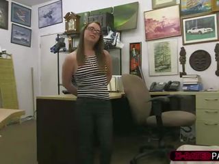 Voluptuous and blonde woman gets hammered by Shawn in his office