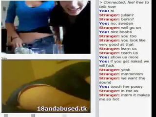 Joder en chatroulette adolescente ama a ver