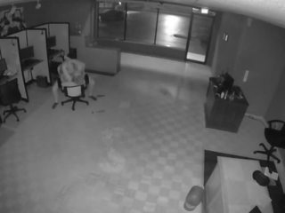 (security Camera) Secratry Fucks her Boss.