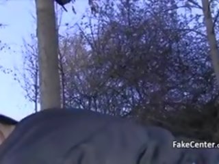 Ukrainian streetwalker Fucked For Money Outdoors