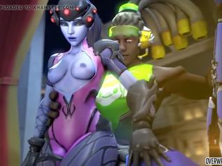 Provocativo overwatch heroes soplo putz y consiguiendo follada