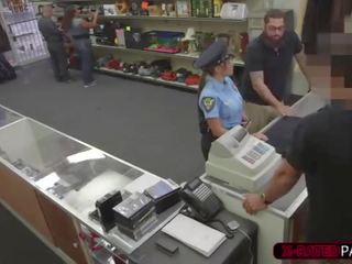Latina and tremendous police woman gets fucked by Shawn in his office
