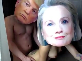 Donald trump en hillary clinton echt beroemdheid seks film band blootgesteld xxx